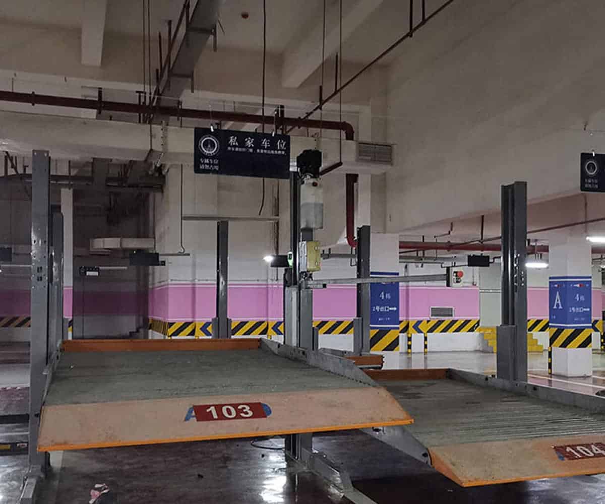 古浪二層升降橫移式機械車位租賃