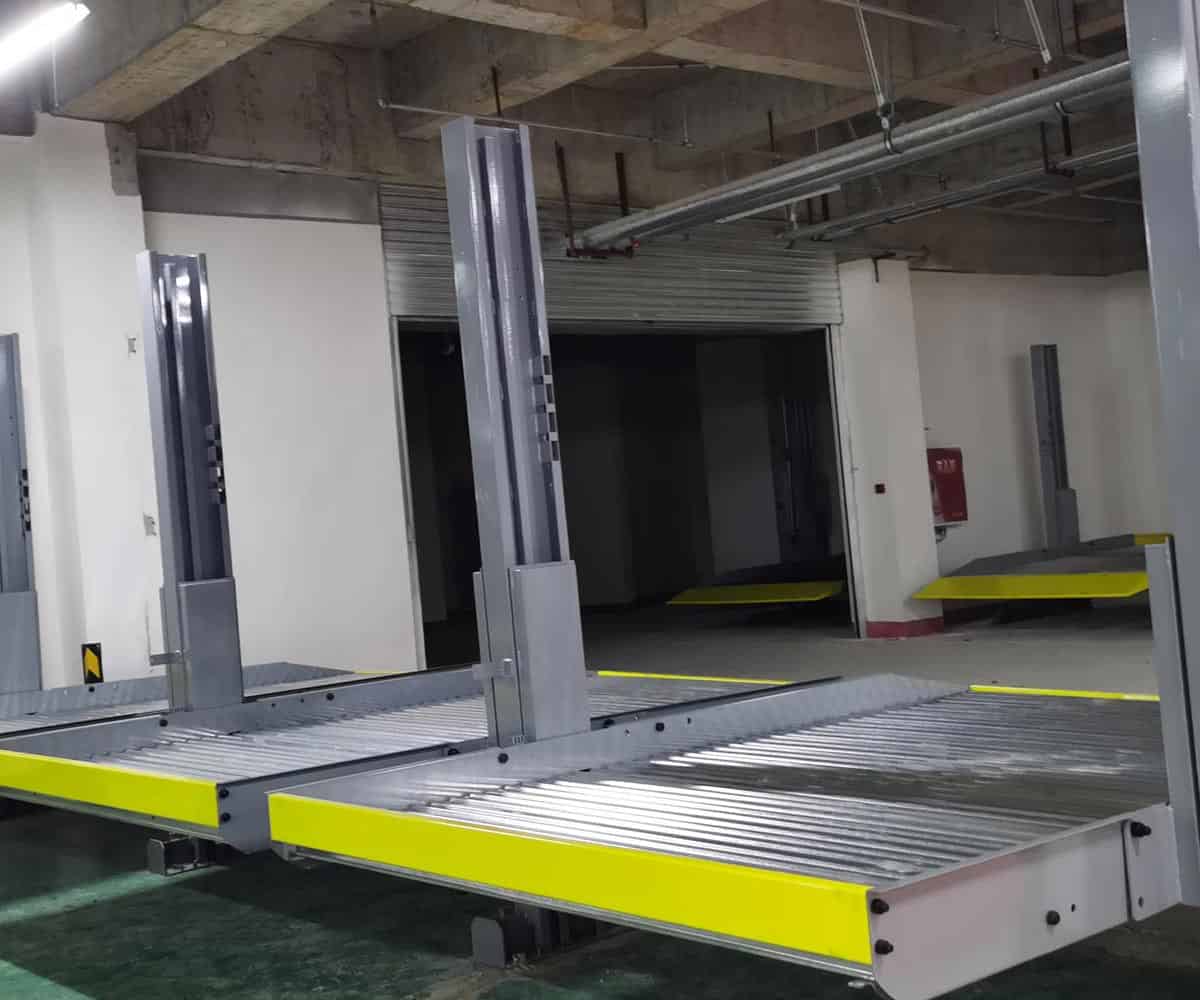 和政二層升降式機械停車設(shè)備過驗收